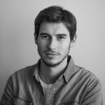 Portrait de Charles Saade en noir et blanc